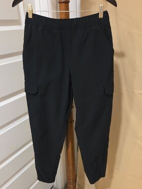 Eddie Bauer Black Women's Fleece Elastic Waist Cargo Pants